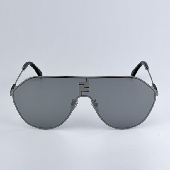 Fendi FE40080U FF MATCH 12C BRAND NEW Sunglasses Ruthenium Mirror Unisex Round - Picture 4 of 13